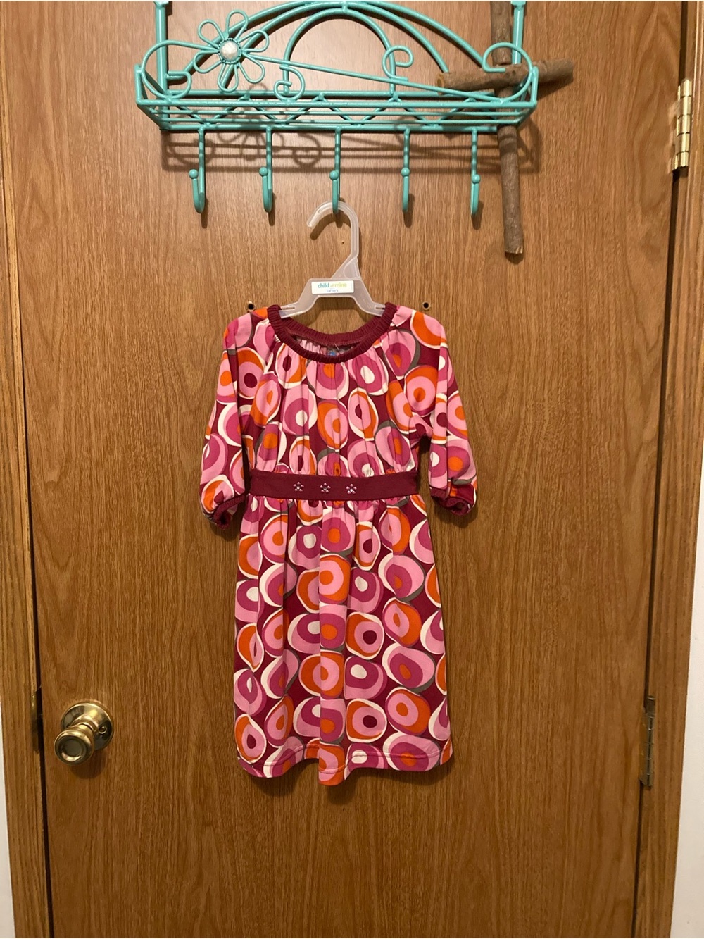The Children's Place Pink & Orange Retro Circle Print Dress